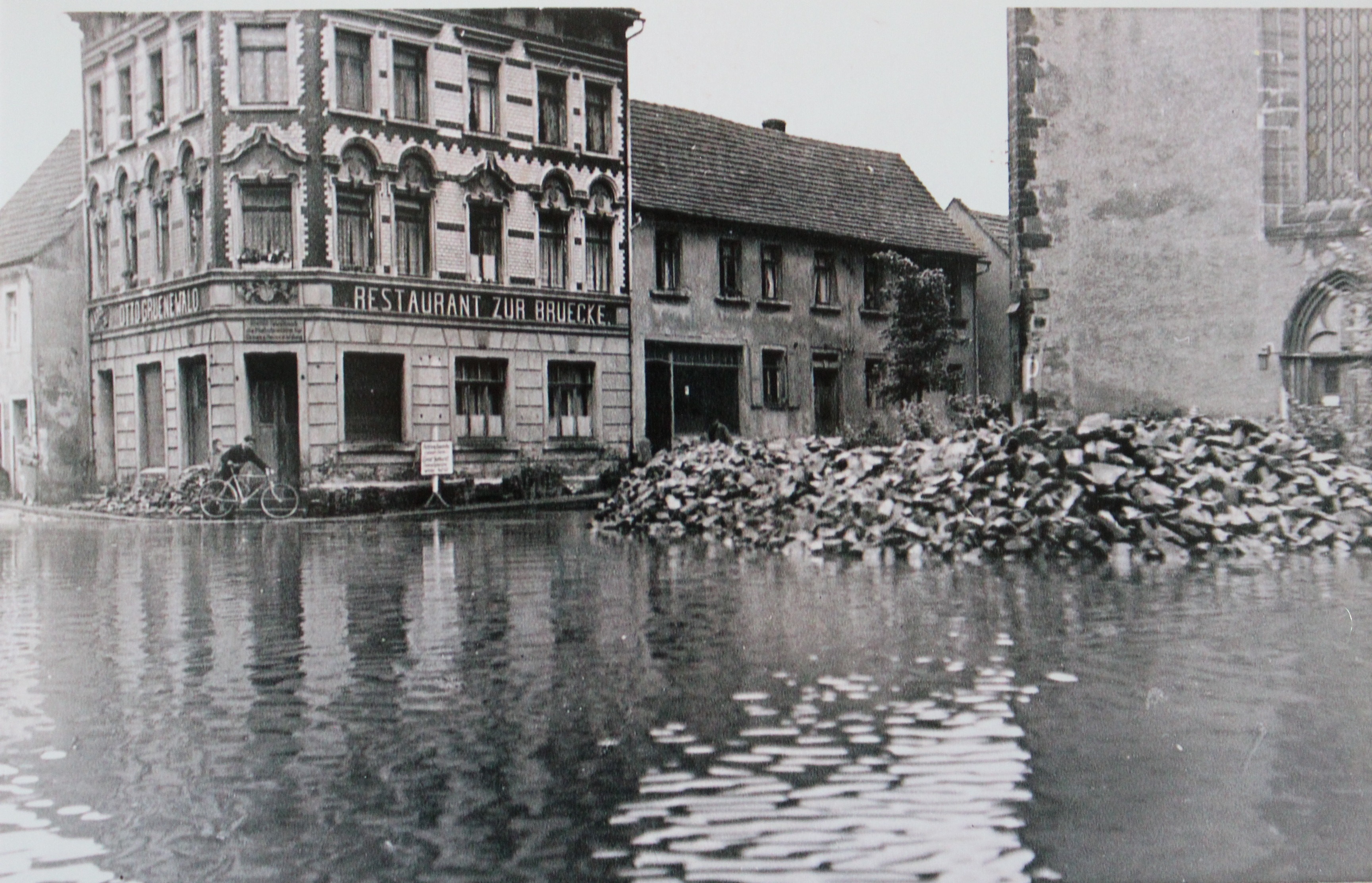 Hochwasser in Weida im Juli 1954